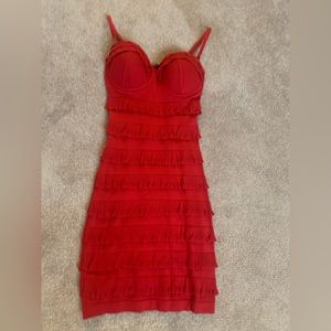 Guess red dress in very good condition size s